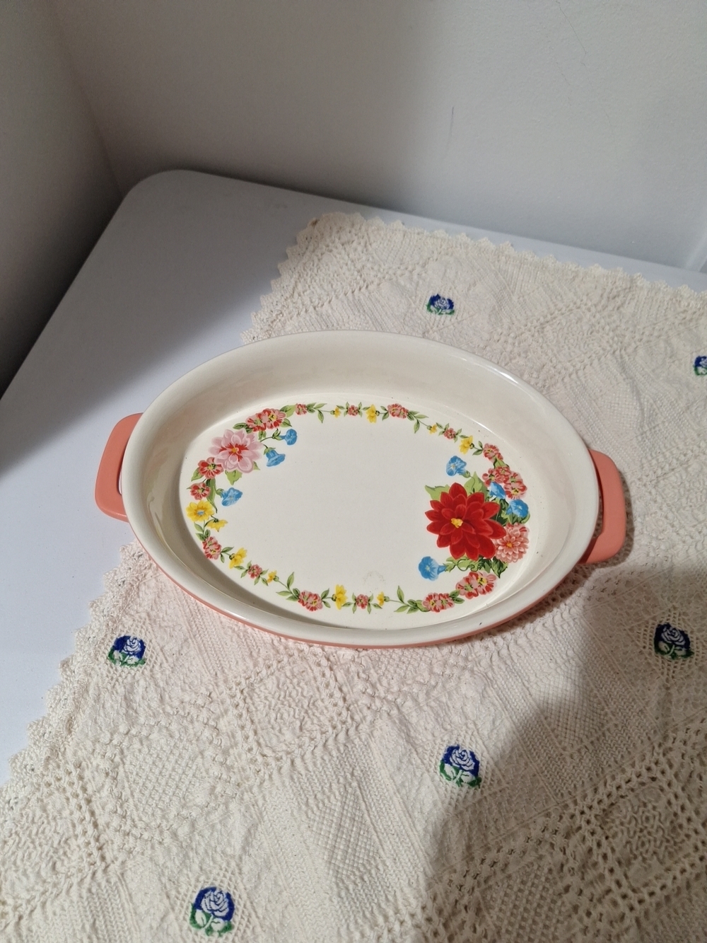 The Pioneer Woman Coral Ceramic Serving Platter - Picture 2 of 4